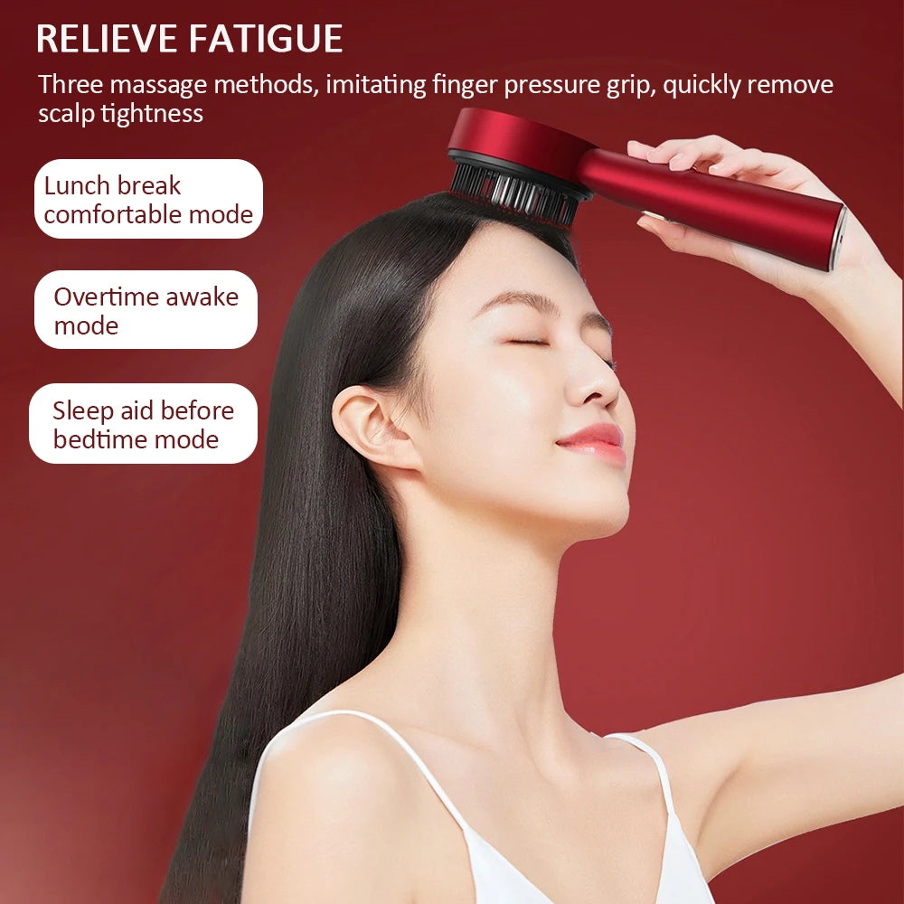 **Electric Scalp Massage Comb – Red Light Hair Care & Oil Applicator**