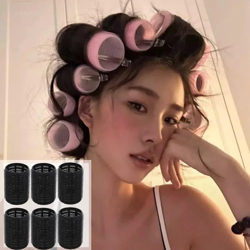 **4–8PCS No-Heat Hair Rollers – Self-Grip Curlers for Volume & Styling**