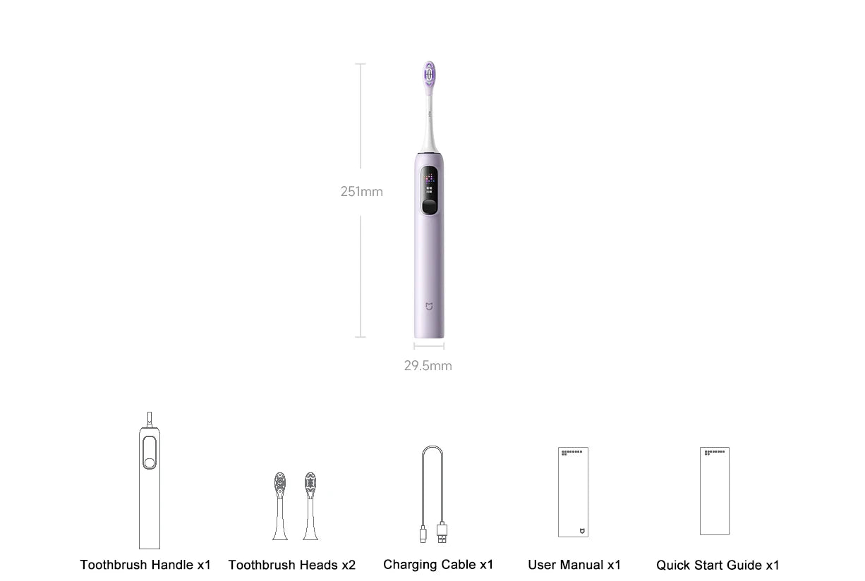 **MIJIA Sonic Electric Toothbrush Pro – 4 Modes, LED Display & IPX8 Waterproof**