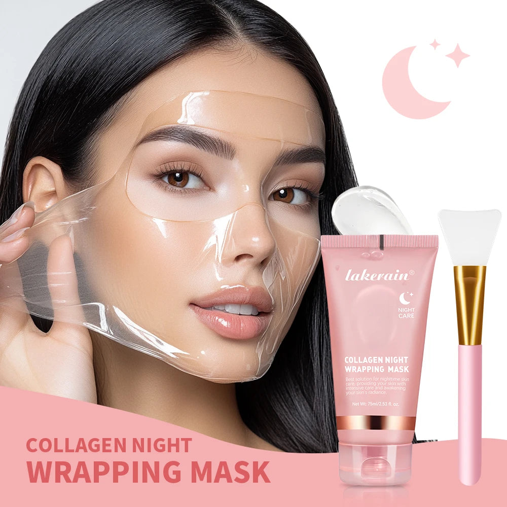 **Collagen Overnight Peel-Off Face Mask – Hydrating & Brightening Korean Skincare**