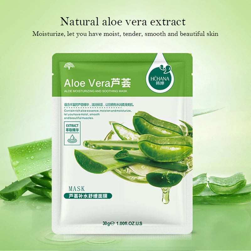 **30PCS Fresh Fruit Facial Masks – Hydrating & Firming Skincare**