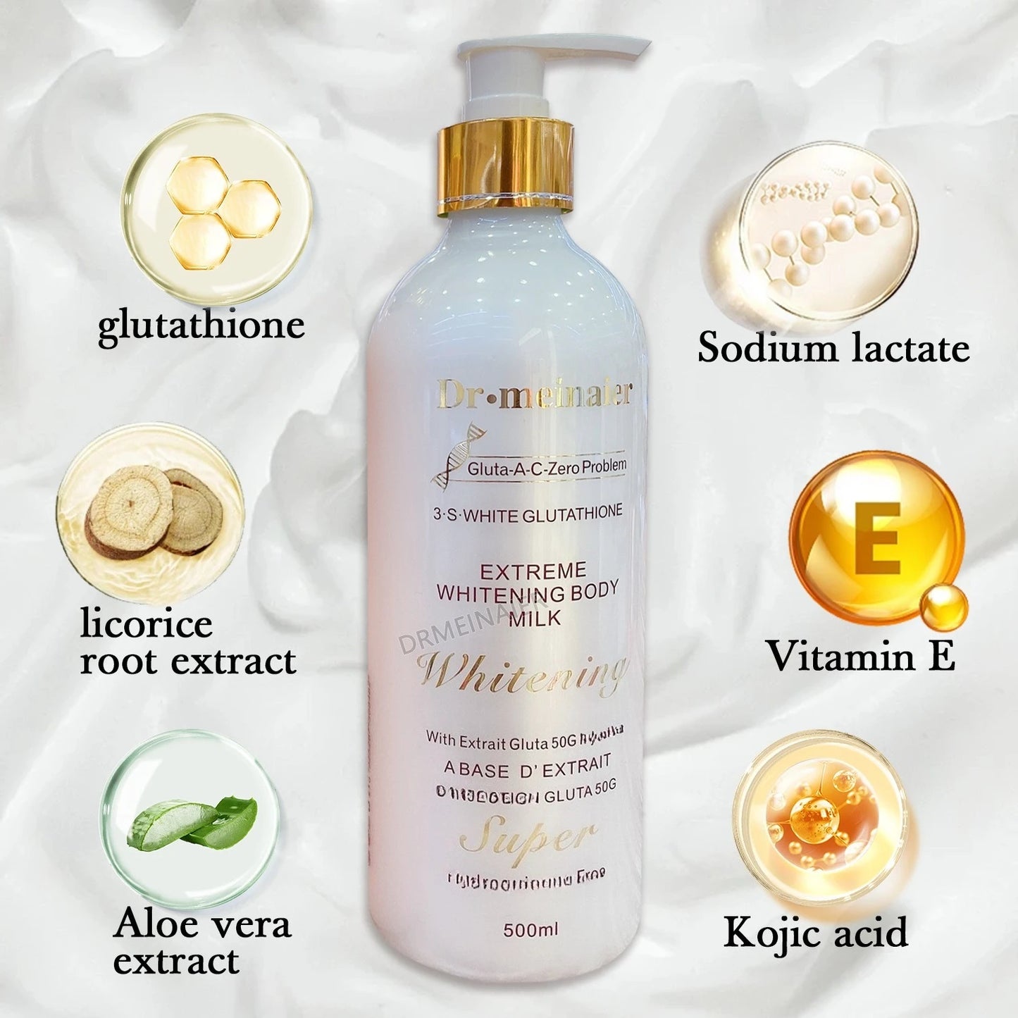 **24K Gold Glutathione Body Lotion – Brightening & Hydrating Care**