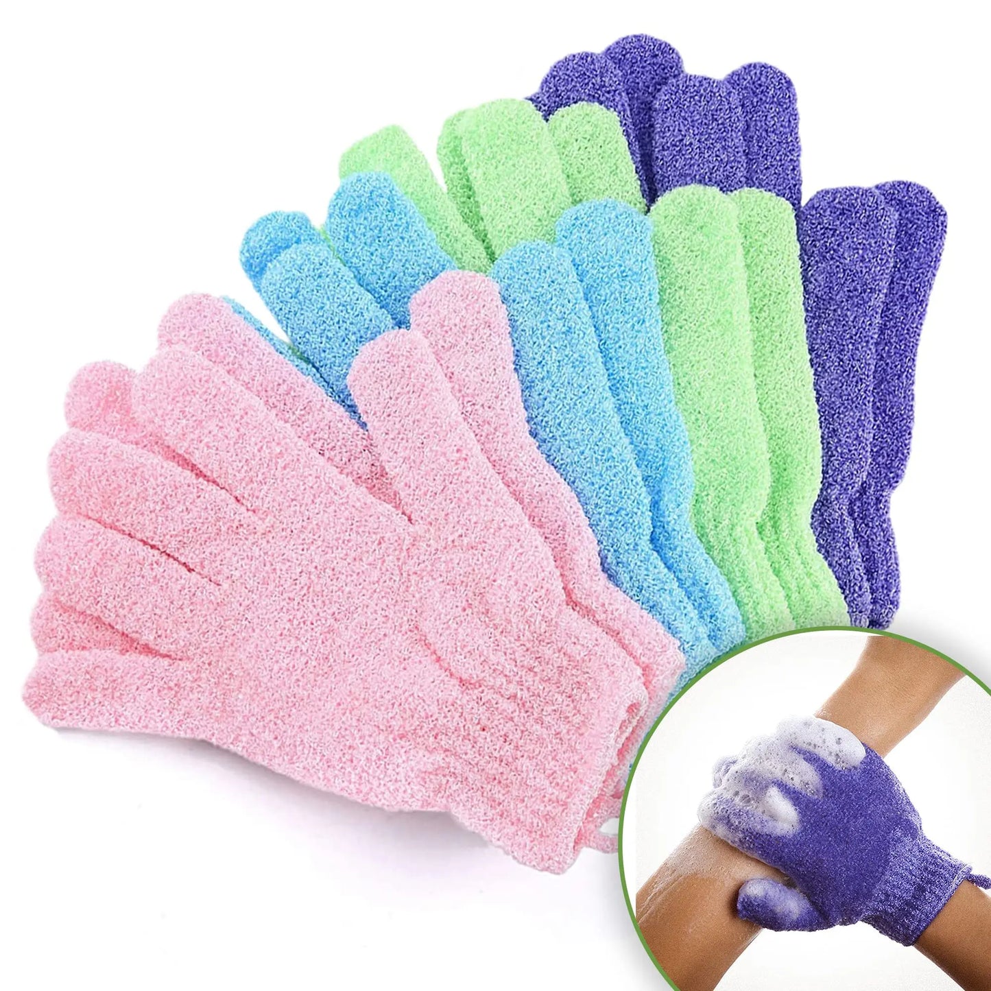 **Exfoliating Bath Gloves – Double-Sided Body Scrub & Spa Gloves**