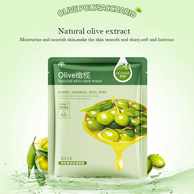 **30PCS Fresh Fruit Facial Masks – Hydrating & Firming Skincare**