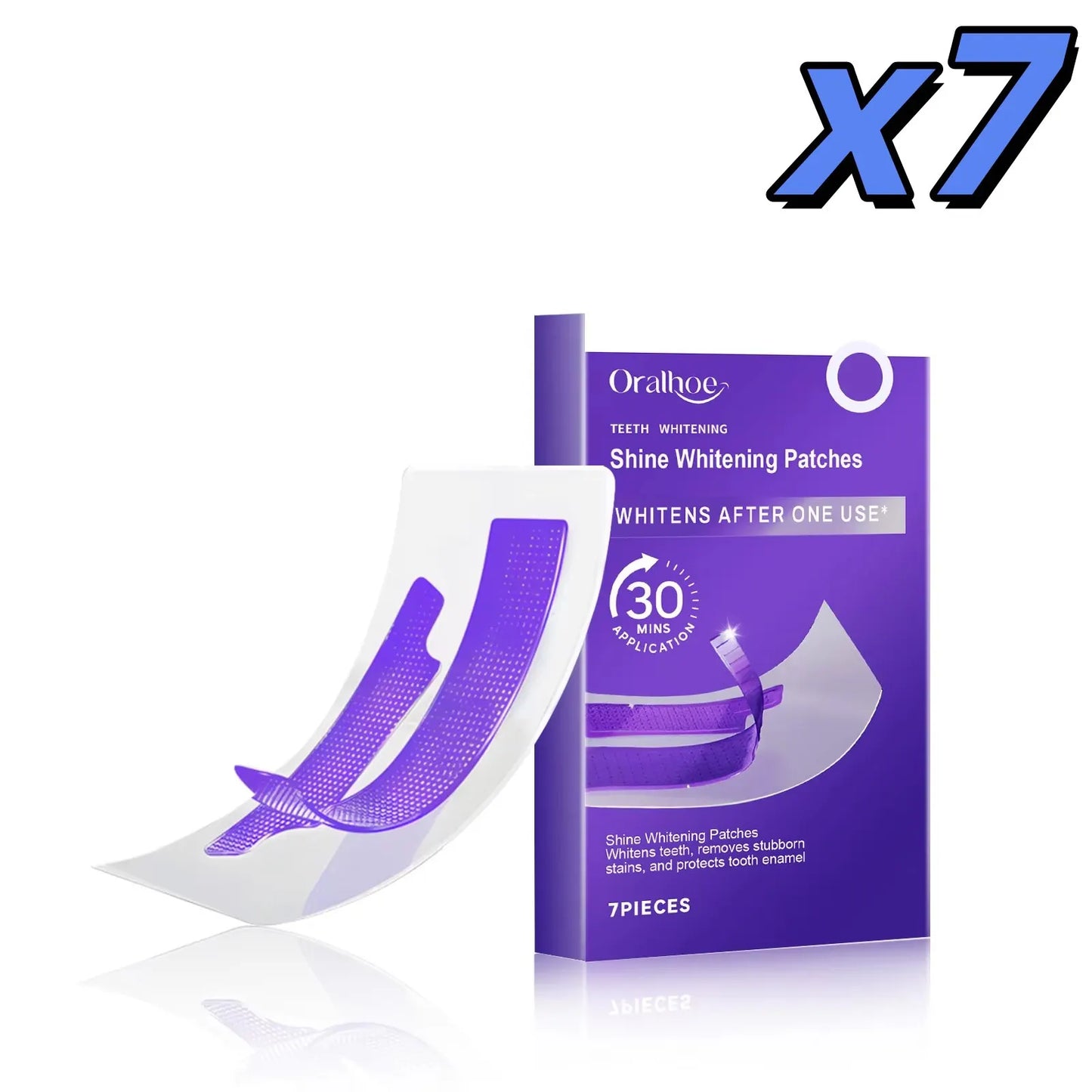 **Purple Teeth Whitening Strips – Stain Removal & Brightening Oral Care**