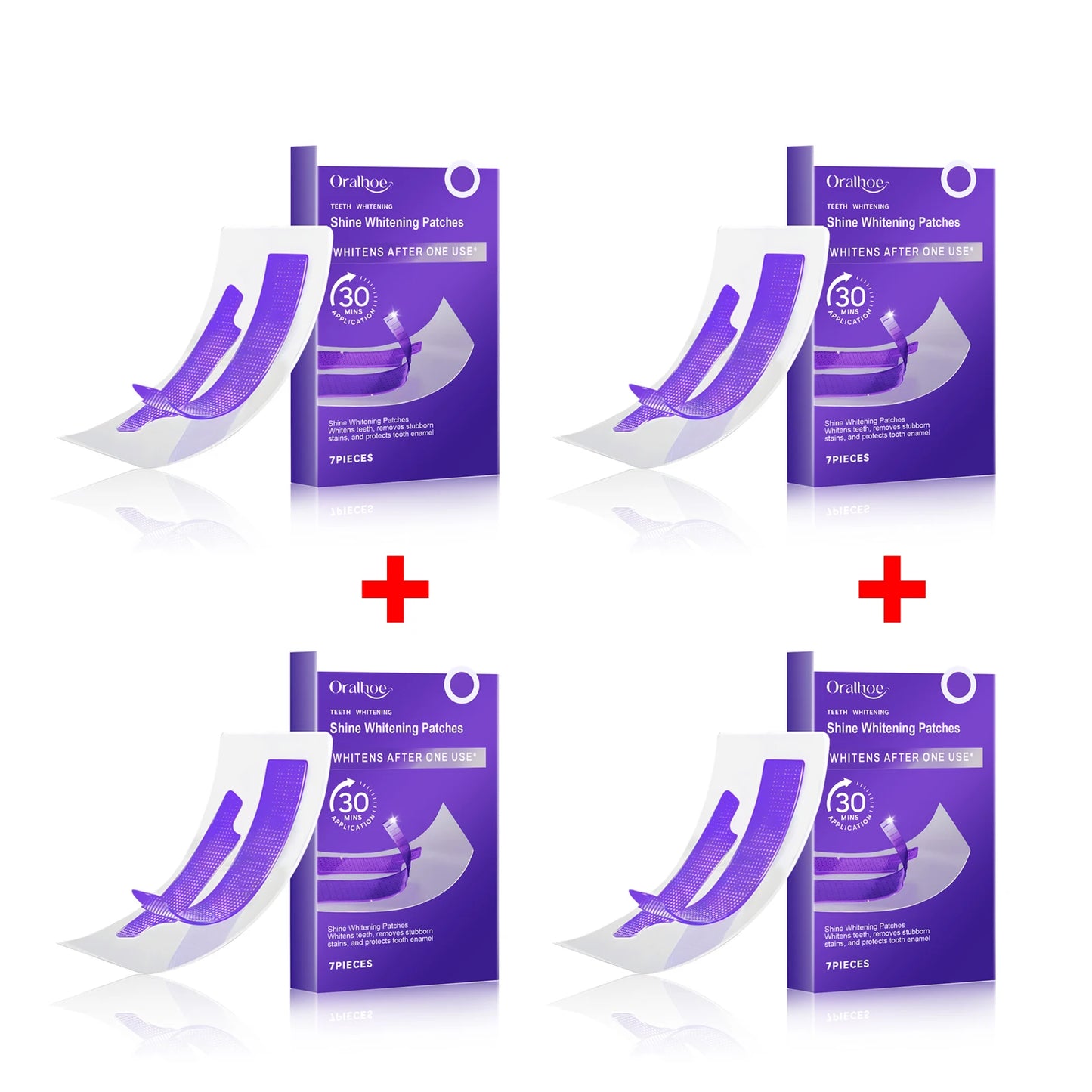 **Purple Teeth Whitening Strips – Stain Removal & Brightening Oral Care**