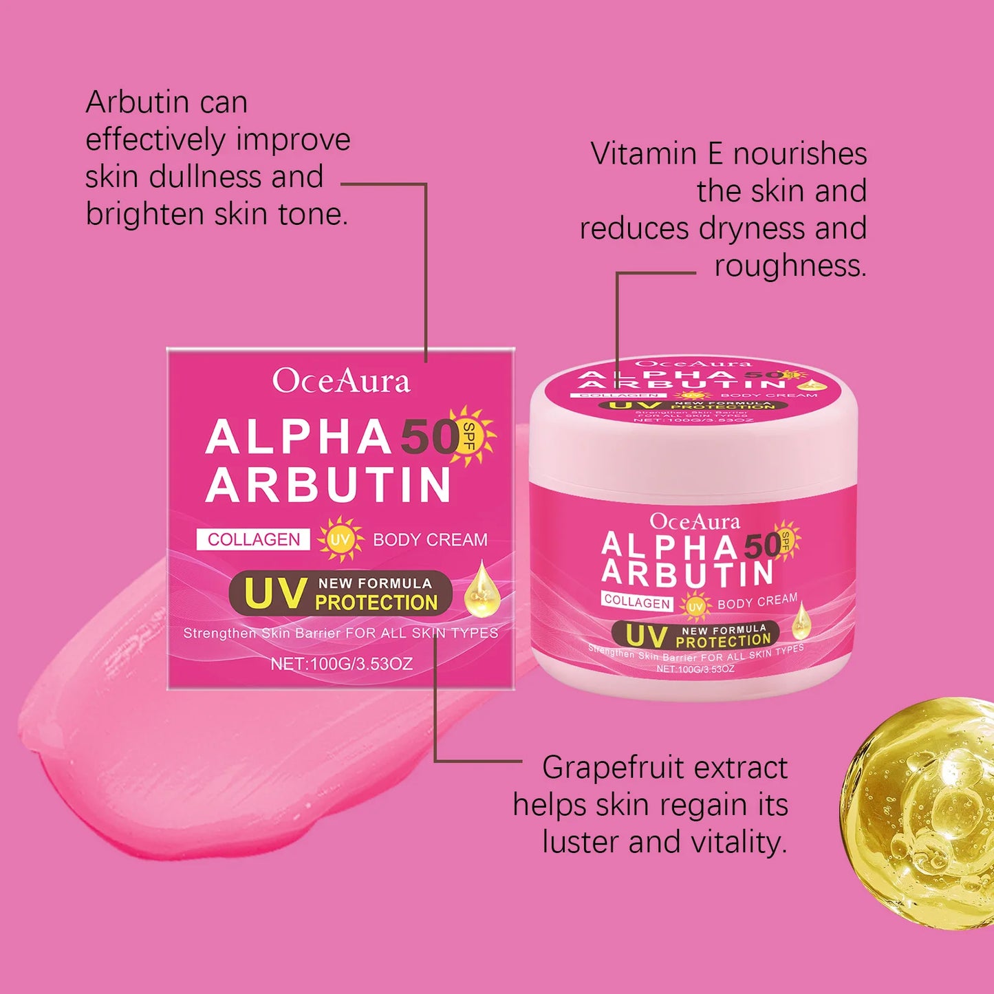 **Alpha Arbutin Brightening Body Cream – Hydrating & Skin Care Lotion**