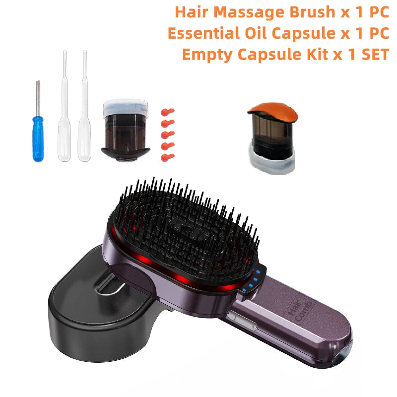 **4-in-1 Scalp Massage Comb – Hair Oil Spray & Relaxation Head Spa Tool**