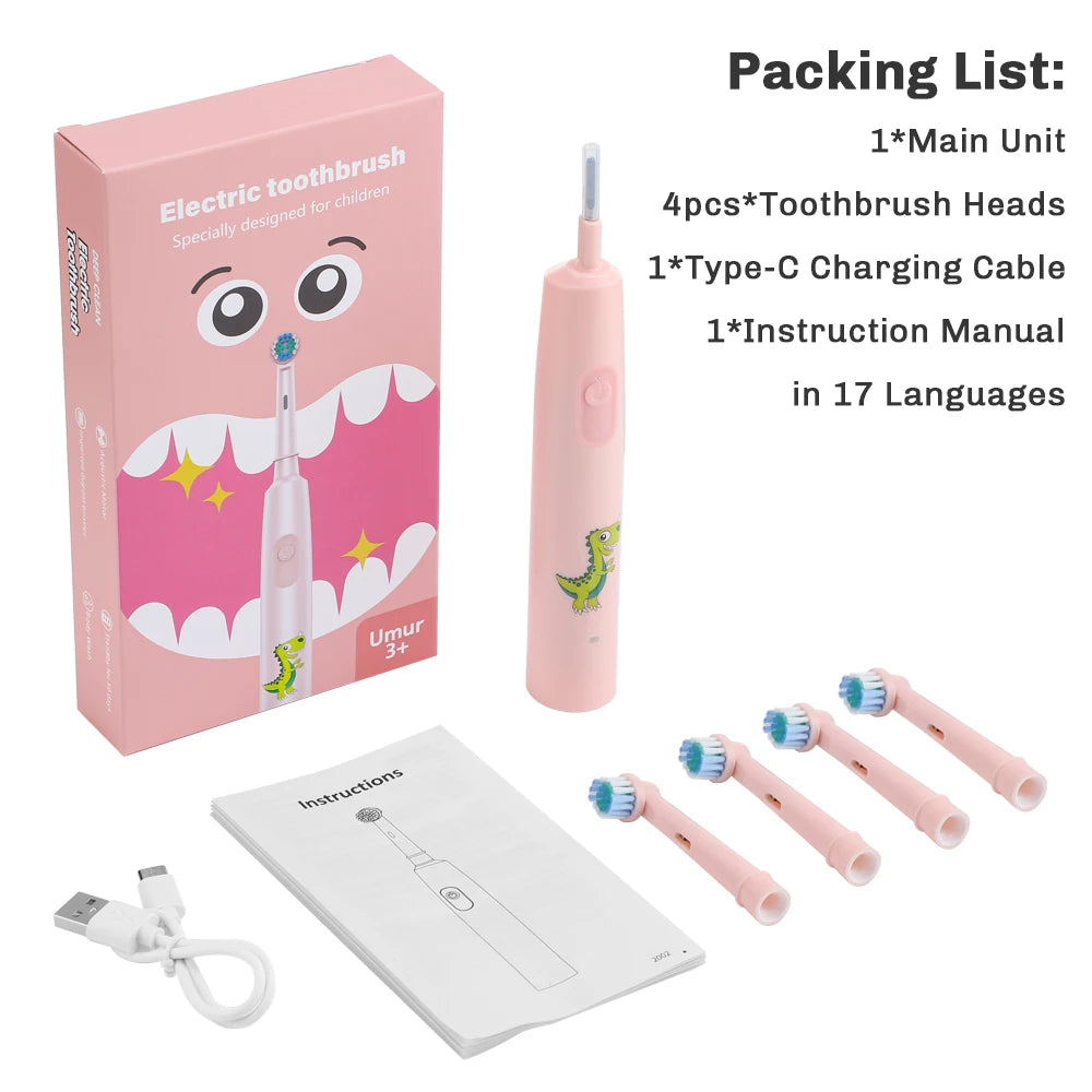 **Smart Rotating Electric Toothbrush – 5 Modes, 4 Brush Heads & Rechargeable Design**