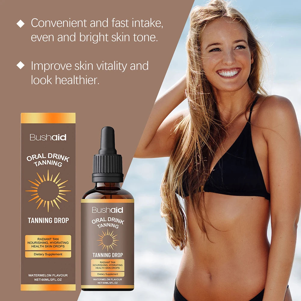 **Watermelon Tanning Drops – Hydrating Sunless Bronzing Treatment for Face & Body**