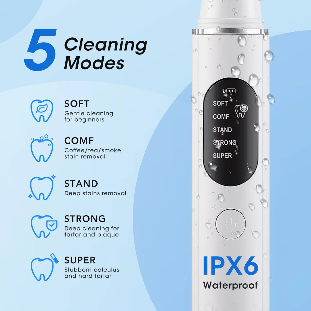 **Ultrasonic Dental Scaler – Electric Tartar, Plaque & Stain Remover**