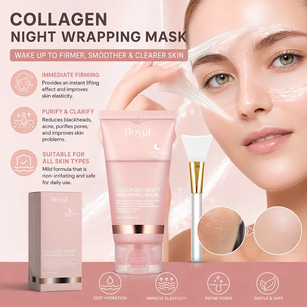 **Collagen Peel-Off Face Mask – Kojic Acid & Turmeric Overnight Glow Treatment**