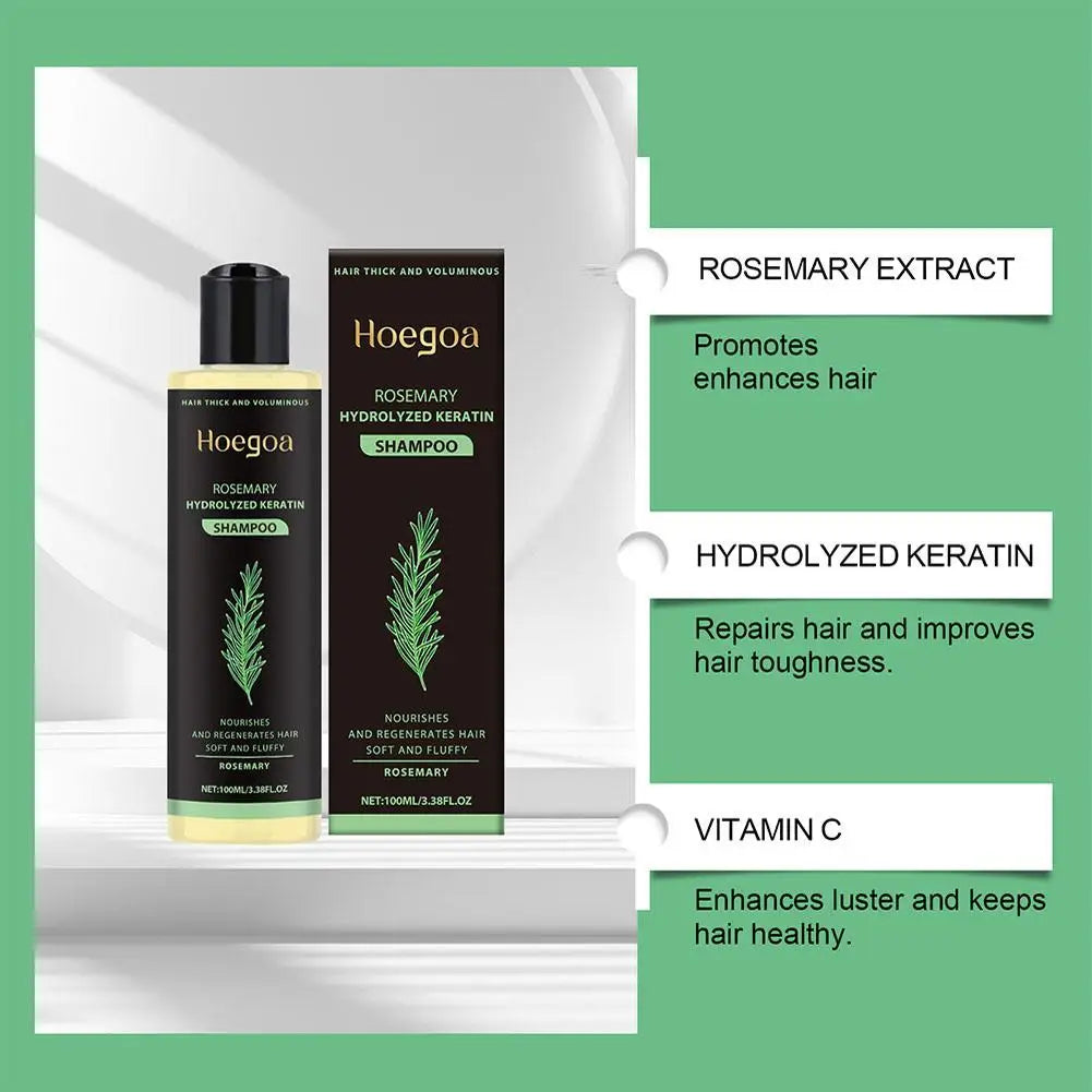 **100ml Natural Rosemary Hair Shampoo – Scalp Nourishing & Moisturizing Care**