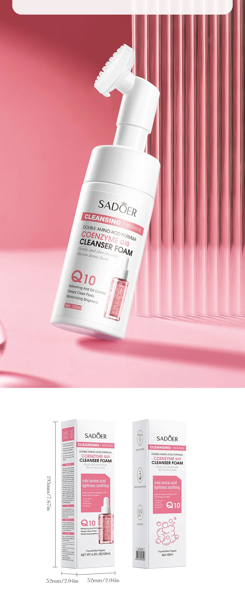 **Hydrating Facial Cleansing Foam – Gentle Face Wash & Massage**