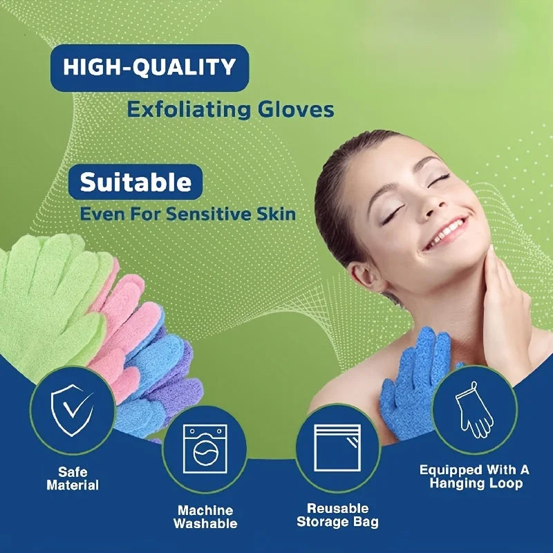 **Exfoliating Bath Gloves – Double-Sided Body Scrub & Spa Gloves**