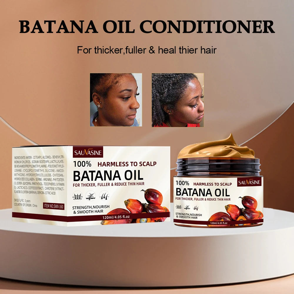 **100% Natural Batana Oil Hair Mask – Deep Conditioning & Nourishing Treatment**
