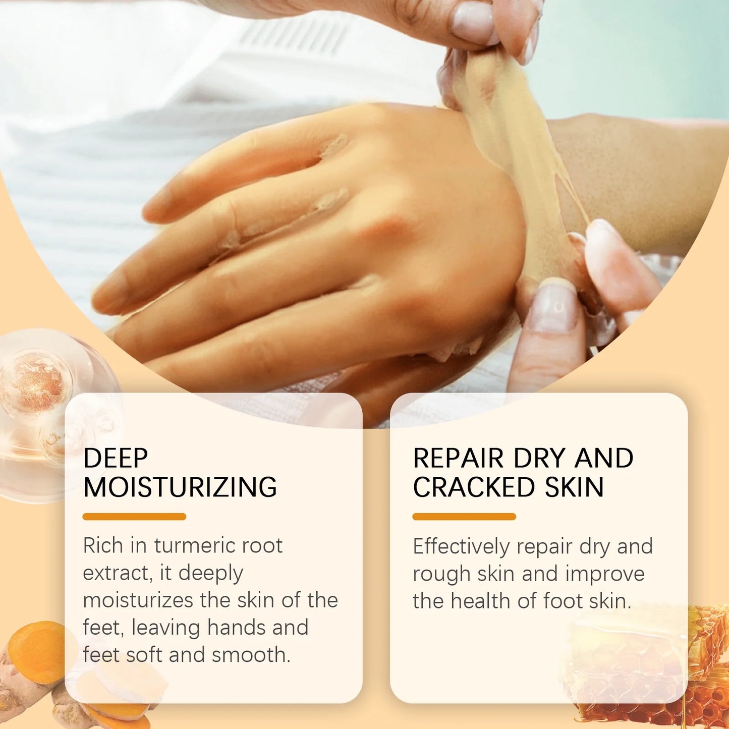 **Vitamin C Turmeric Hand & Foot Peel Mask – Exfoliating & Moisturizing Care**