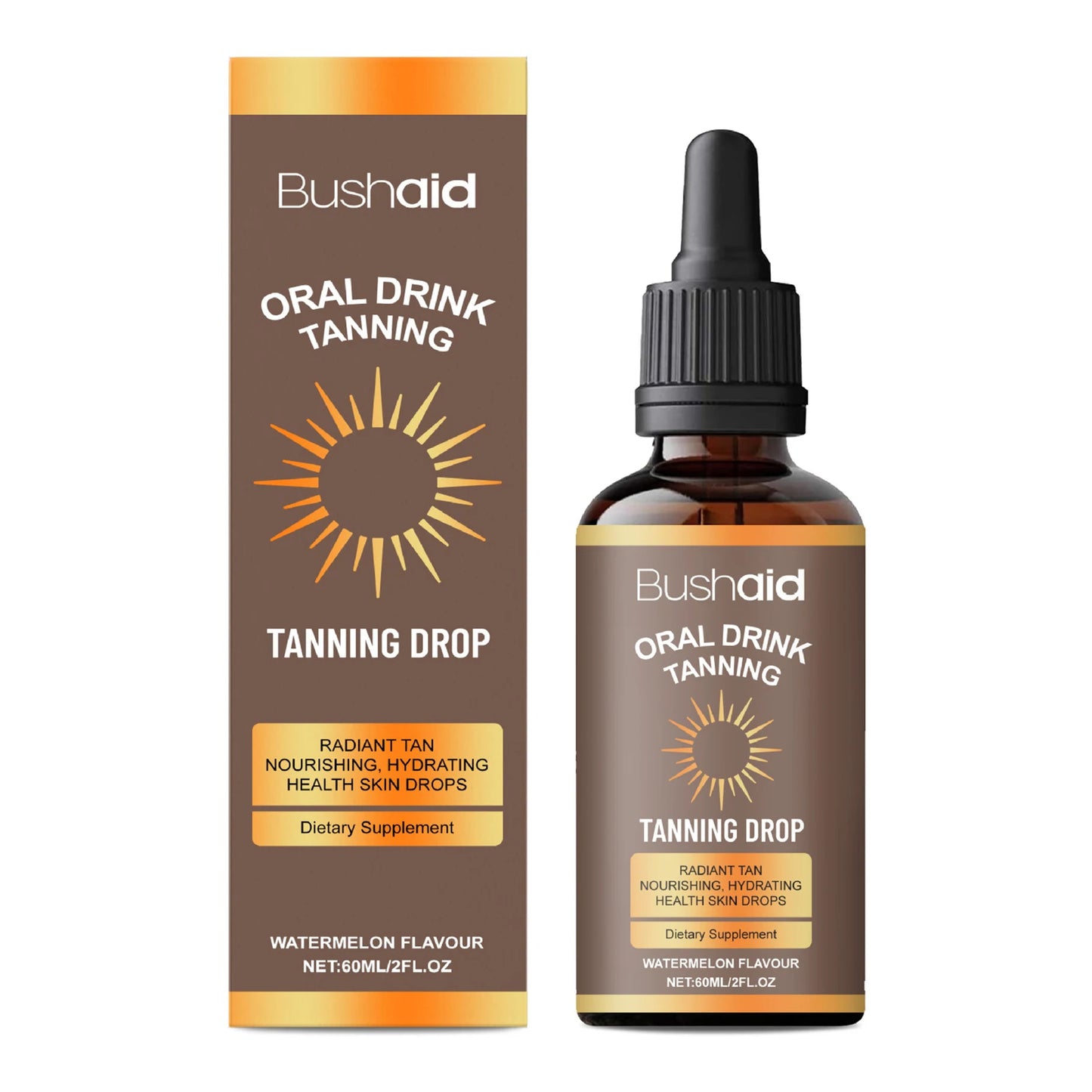 **Watermelon Tanning Drops – Hydrating Sunless Bronzing Treatment for Face & Body**