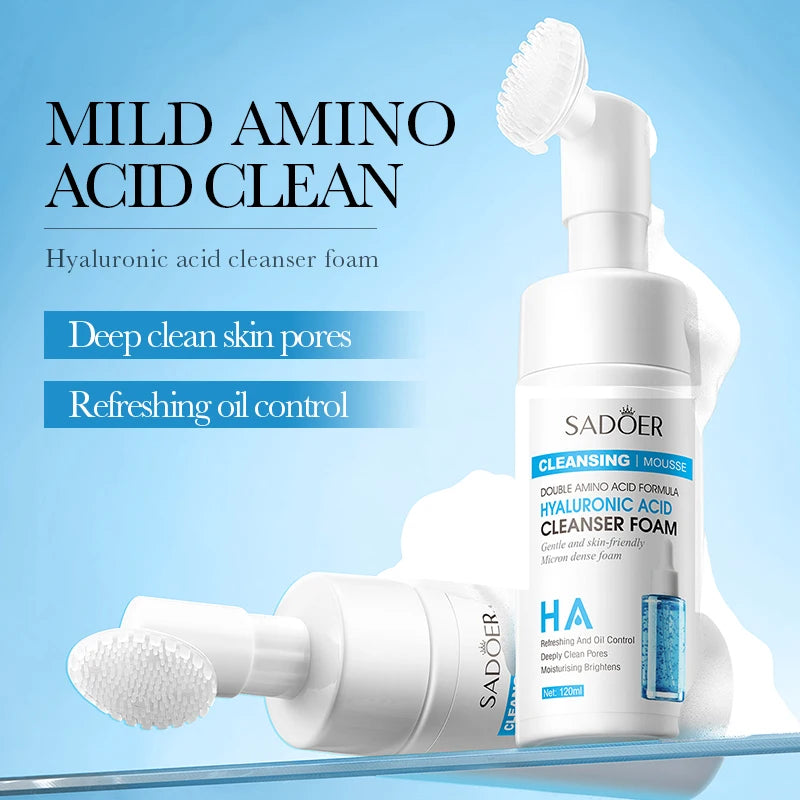 **Hydrating Facial Cleansing Foam – Gentle Face Wash & Massage**