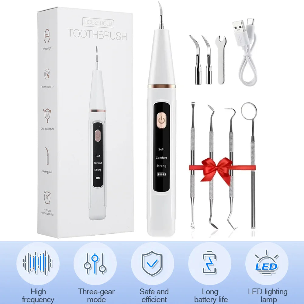 **Ultrasonic Dental Scaler – Electric Tartar, Plaque & Stain Remover**