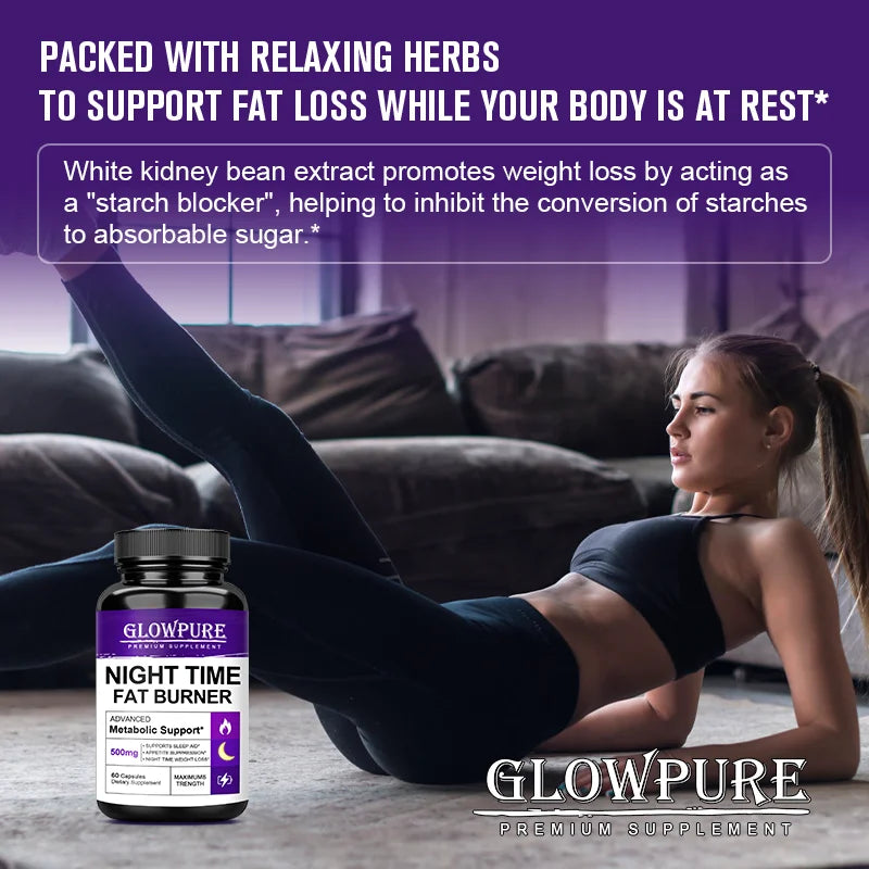 Powerful Natural Night Time Fat Burning & Cellulite Weight Loss Pills — Lean Physique & Detox