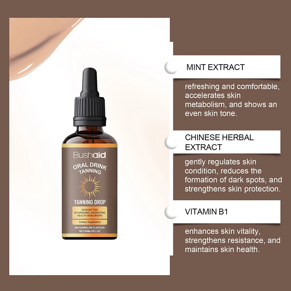 **Watermelon Tanning Drops – Hydrating Sunless Bronzing Treatment for Face & Body**