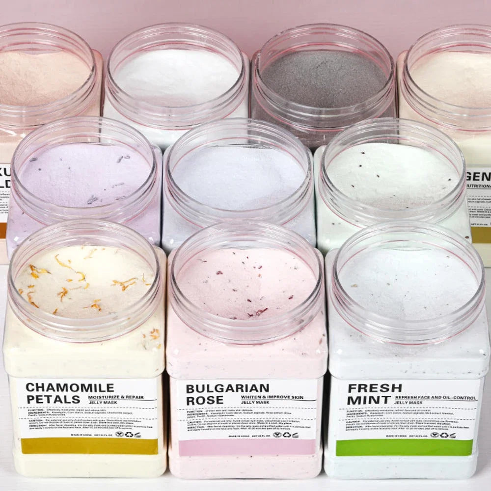 **6PCS Professional Jelly Face Mask Set – 650g Hydrating Facial Skincare Masks**