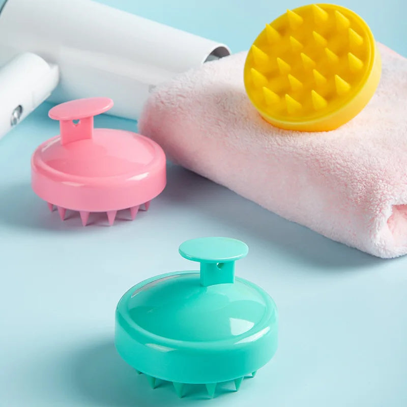 **Silicone Scalp Massage Shampoo Brush – Deep Cleansing & Hair Care**