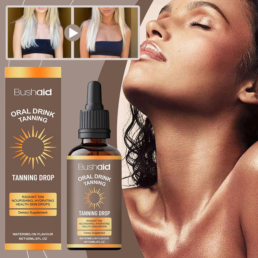 **Watermelon Tanning Drops – Hydrating Sunless Bronzing Treatment for Face & Body**