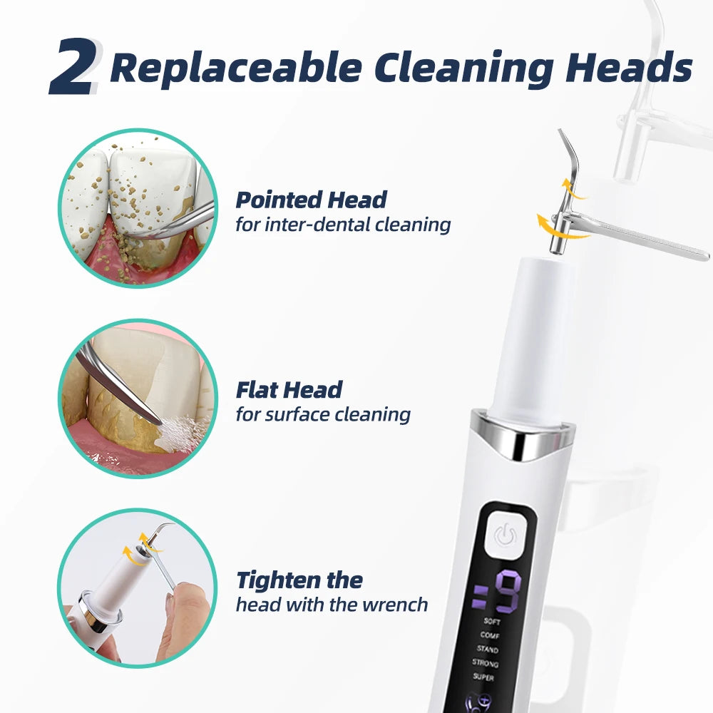 **Ultrasonic Dental Scaler – Electric Tartar, Plaque & Stain Remover**