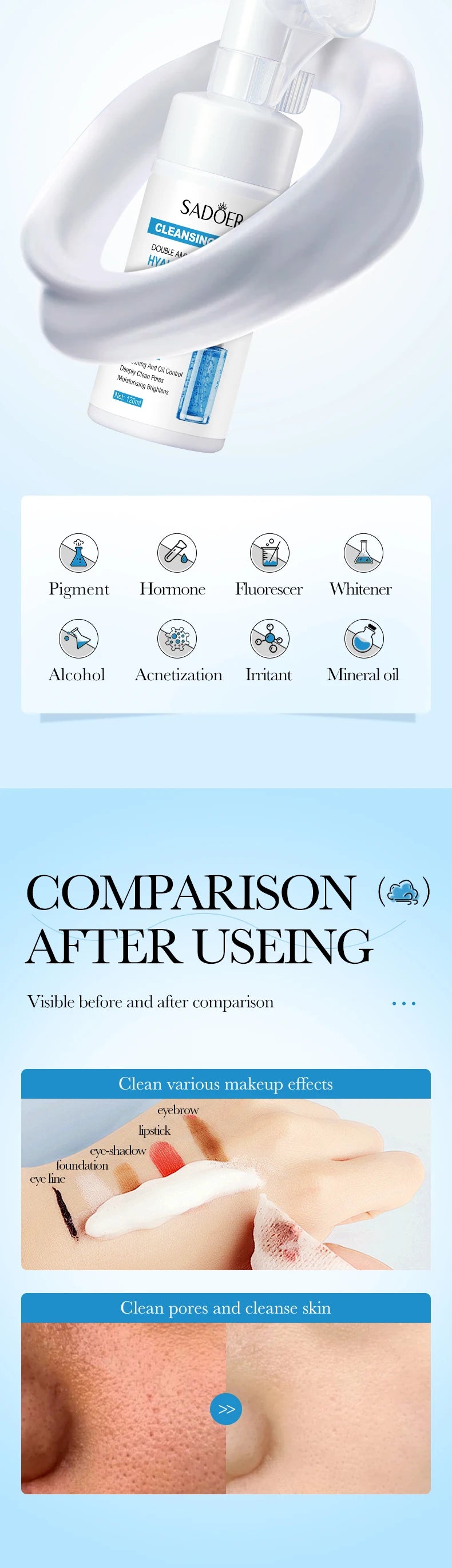 **Hydrating Facial Cleansing Foam – Gentle Face Wash & Massage**