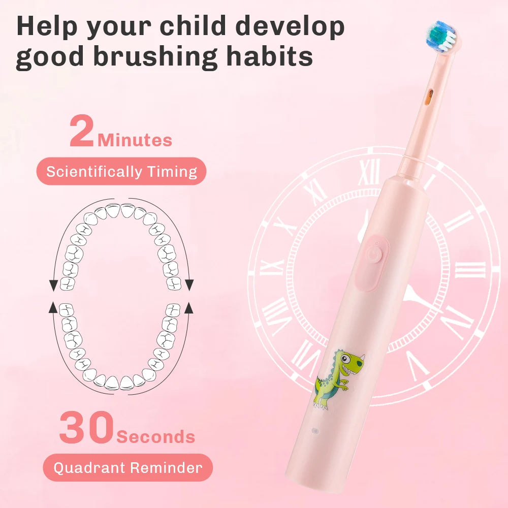 **Smart Rotating Electric Toothbrush – 5 Modes, 4 Brush Heads & Rechargeable Design**
