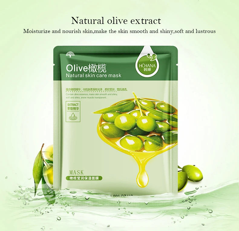 **30PCS Fresh Fruit Facial Masks – Hydrating & Firming Skincare**