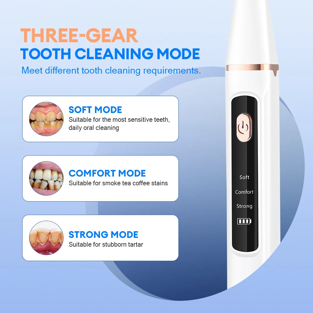 **Ultrasonic Dental Scaler – Electric Tartar, Plaque & Stain Remover**