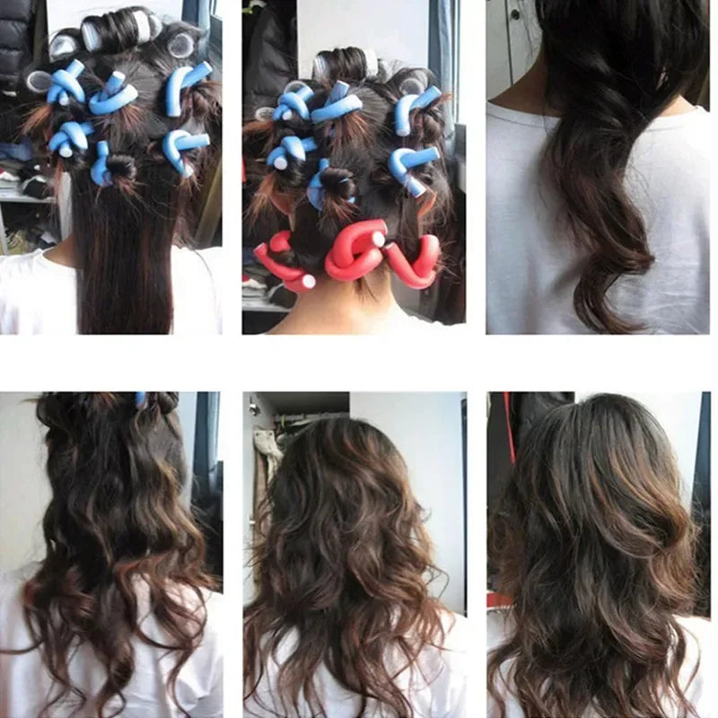 **10PCS Heatless Curling Rods – Soft Foam Bendy Hair Curlers**