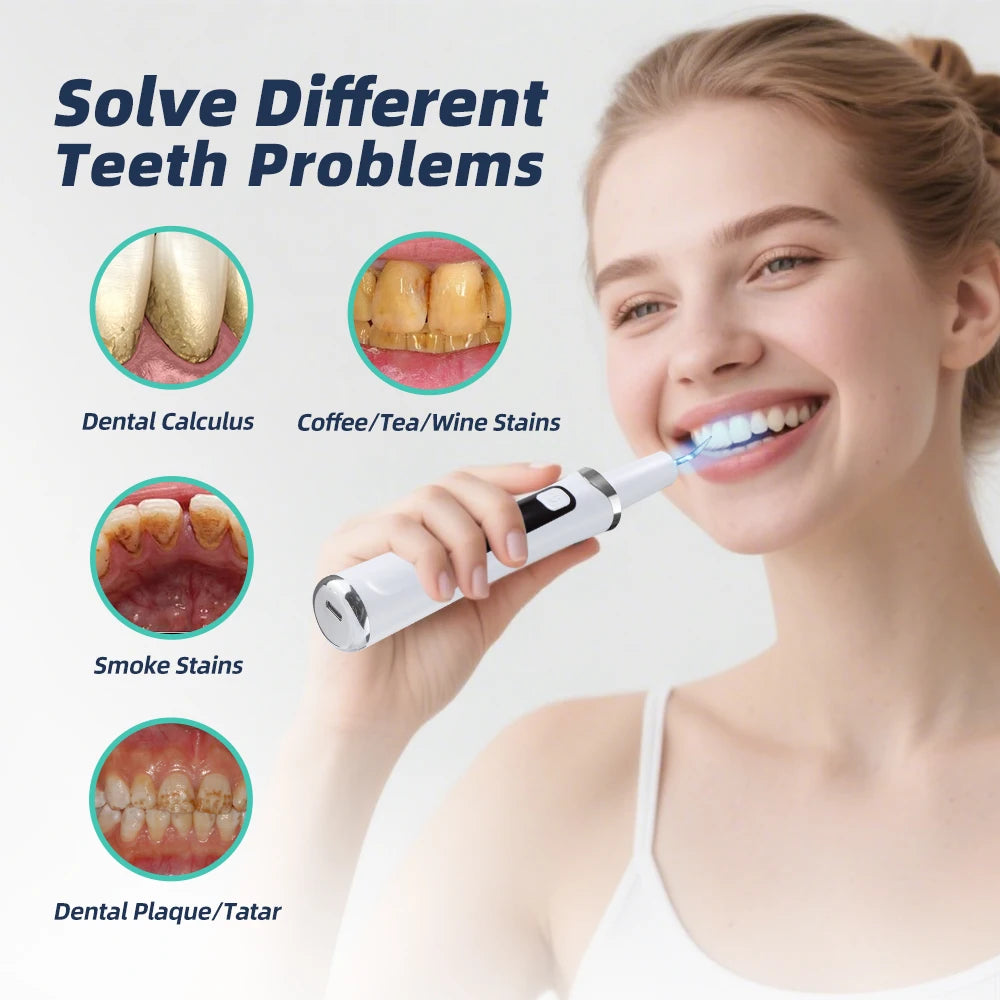 **Ultrasonic Dental Scaler – Electric Tartar, Plaque & Stain Remover**