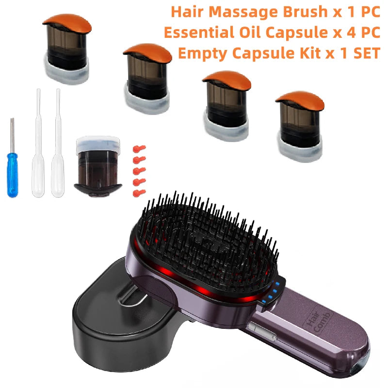 **4-in-1 Scalp Massage Comb – Hair Oil Spray & Relaxation Head Spa Tool**