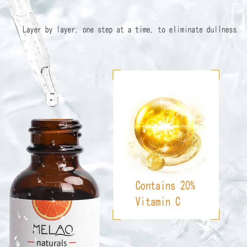 NaturaBloom Vitamin C Brightening Serum — 20% Vitamin C + Hyaluronic Acid + Retinol