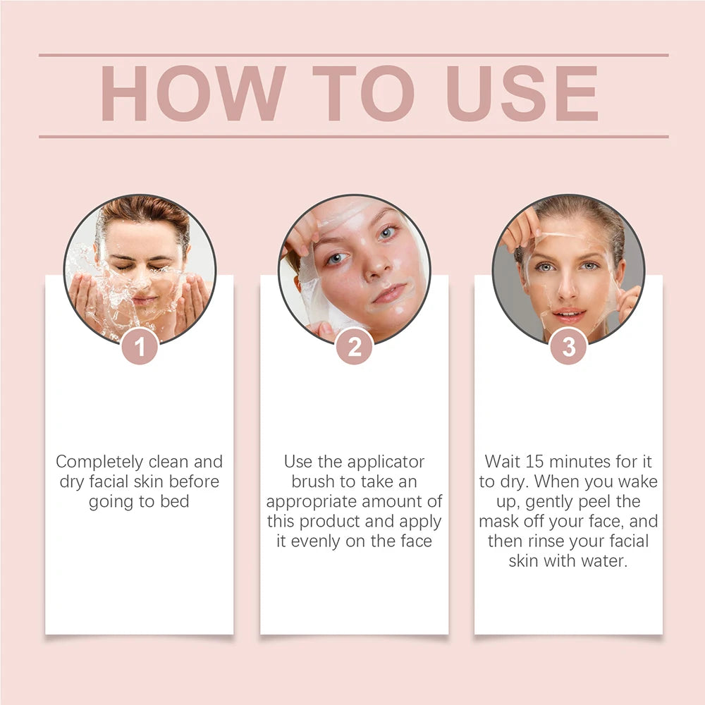 **Collagen Peel-Off Face Mask – Kojic Acid & Turmeric Overnight Glow Treatment**