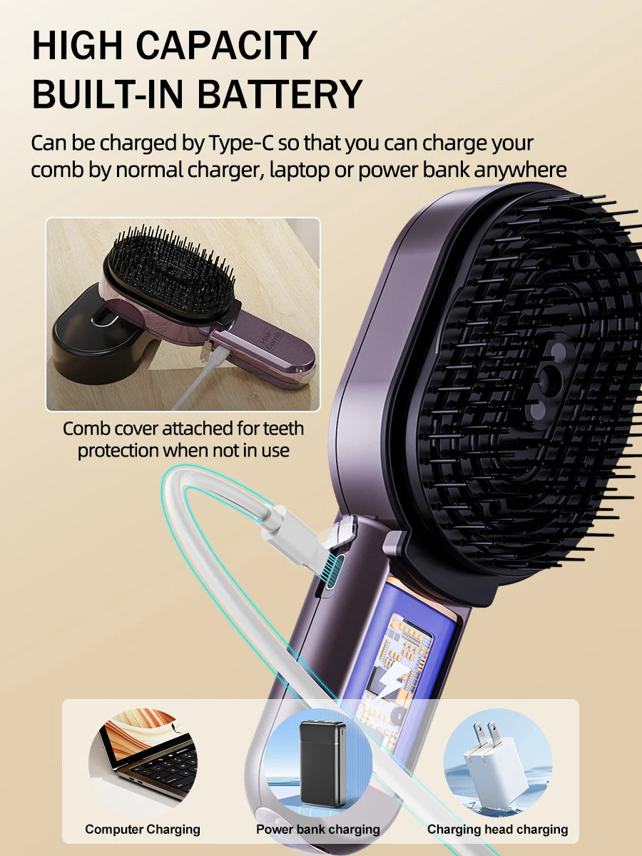 **4-in-1 Scalp Massage Comb – Hair Oil Spray & Relaxation Head Spa Tool**