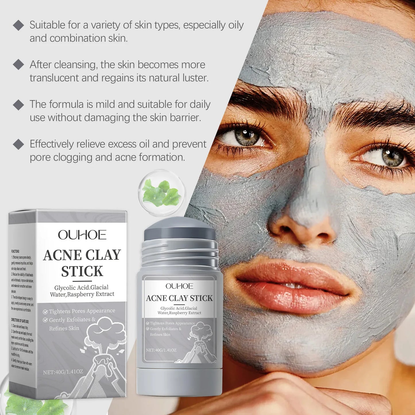 NaturaBloom Deep Cleanse Clay Mask — Pore Purifying & Brightening