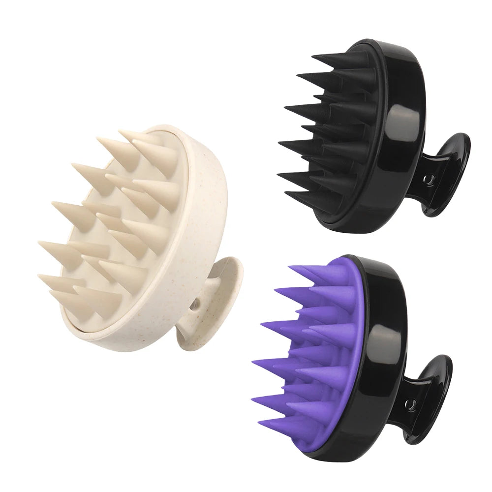 **Silicone Scalp Massage Shampoo Brush – Deep Cleansing & Hair Care**