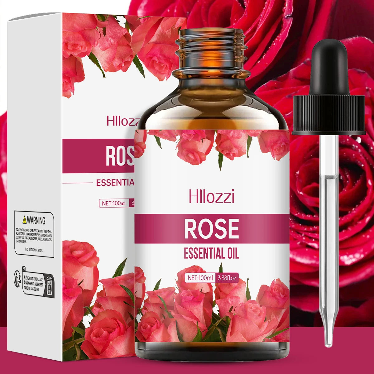 NaturaBloom Rose Glow Body Oil — Pure Rose Essential Oil for Face & Body