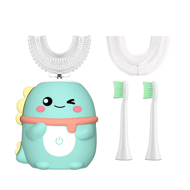 **Kids U-Shaped Sonic Electric Toothbrush – 360° Cleaning, USB Rechargeable & IPX7 Waterproof**