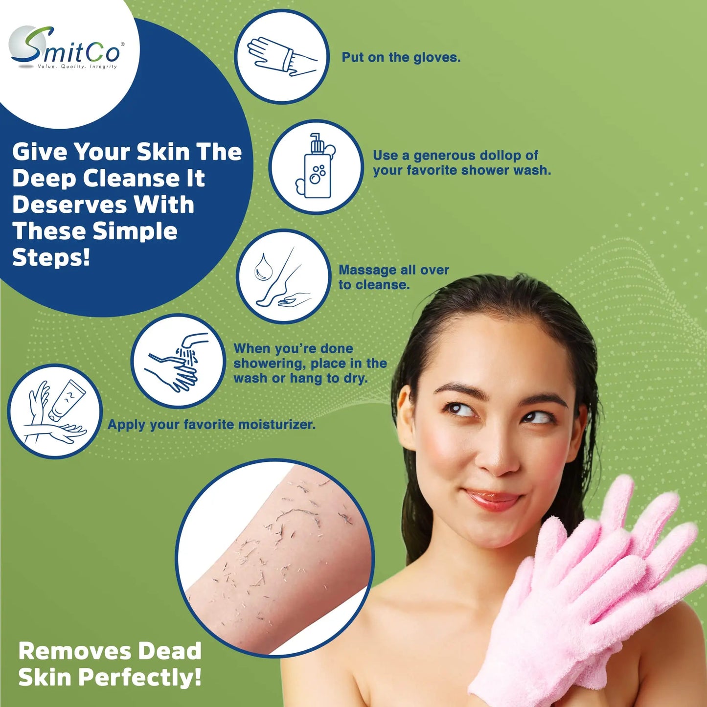 **Exfoliating Bath Gloves – Double-Sided Body Scrub & Spa Gloves**