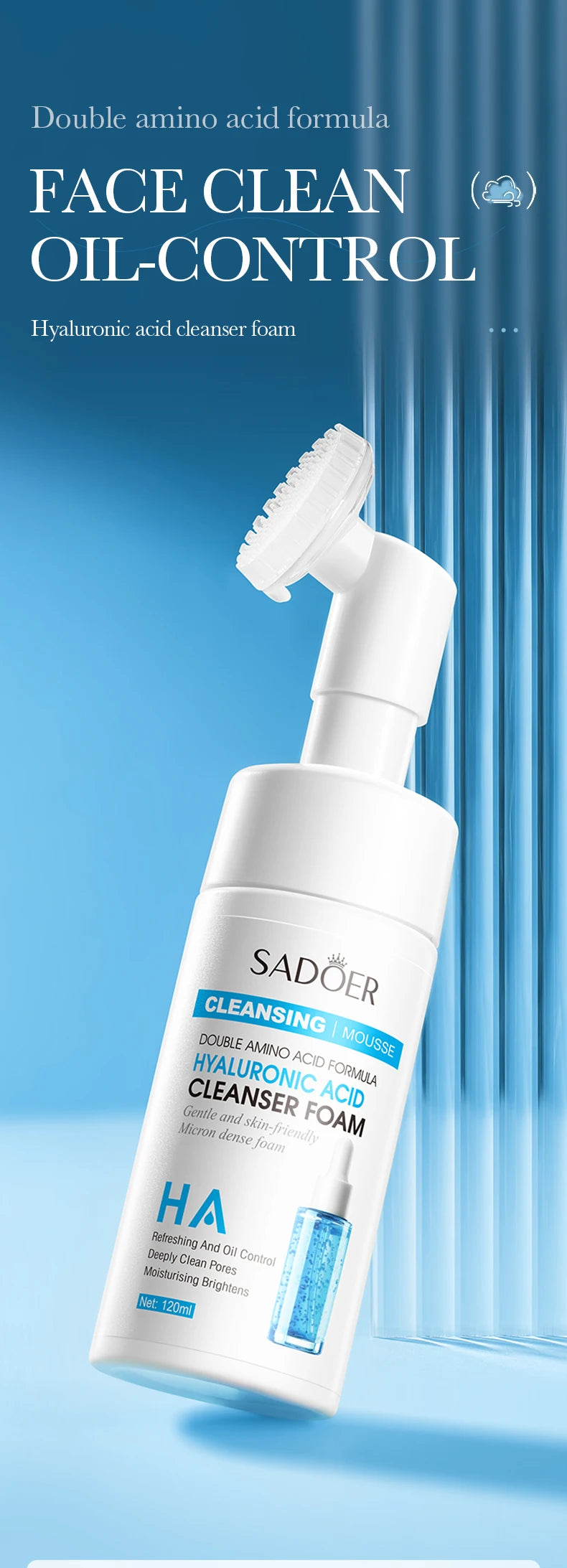 **Hydrating Facial Cleansing Foam – Gentle Face Wash & Massage**