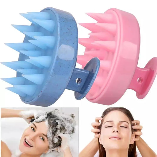 **Silicone Scalp Massage Shampoo Brush – Deep Cleansing & Hair Care**