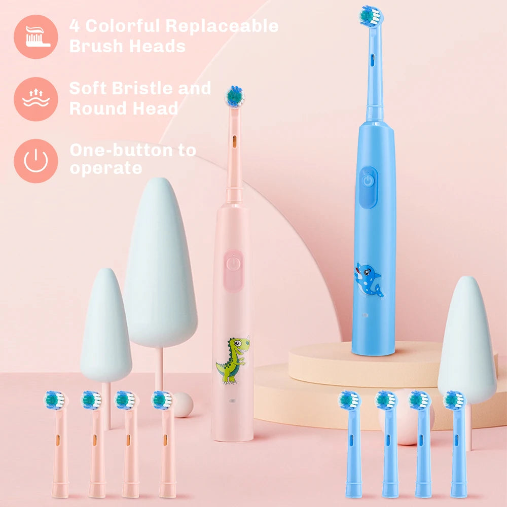 **Smart Rotating Electric Toothbrush – 5 Modes, 4 Brush Heads & Rechargeable Design**