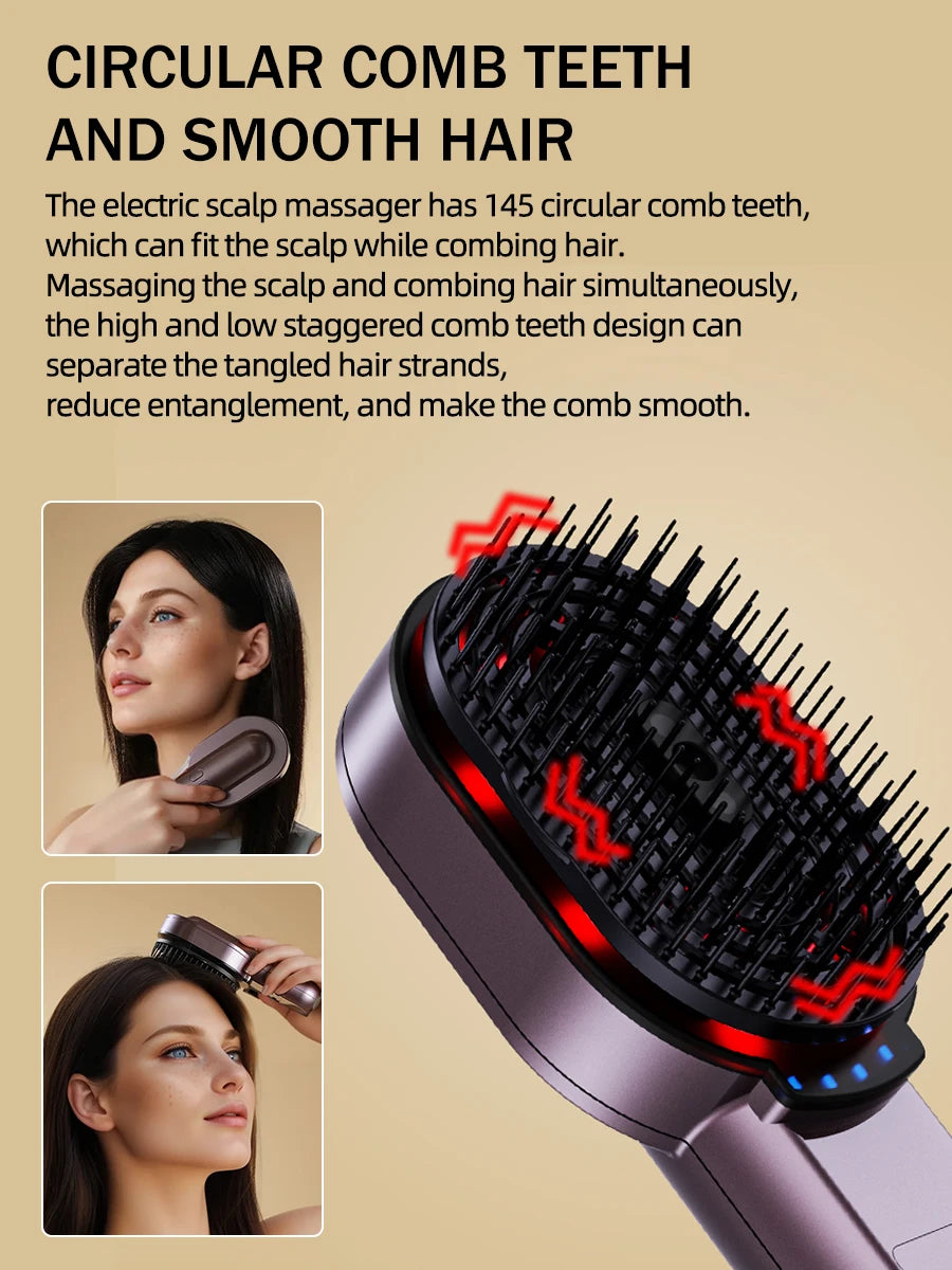 **4-in-1 Scalp Massage Comb – Hair Oil Spray & Relaxation Head Spa Tool**