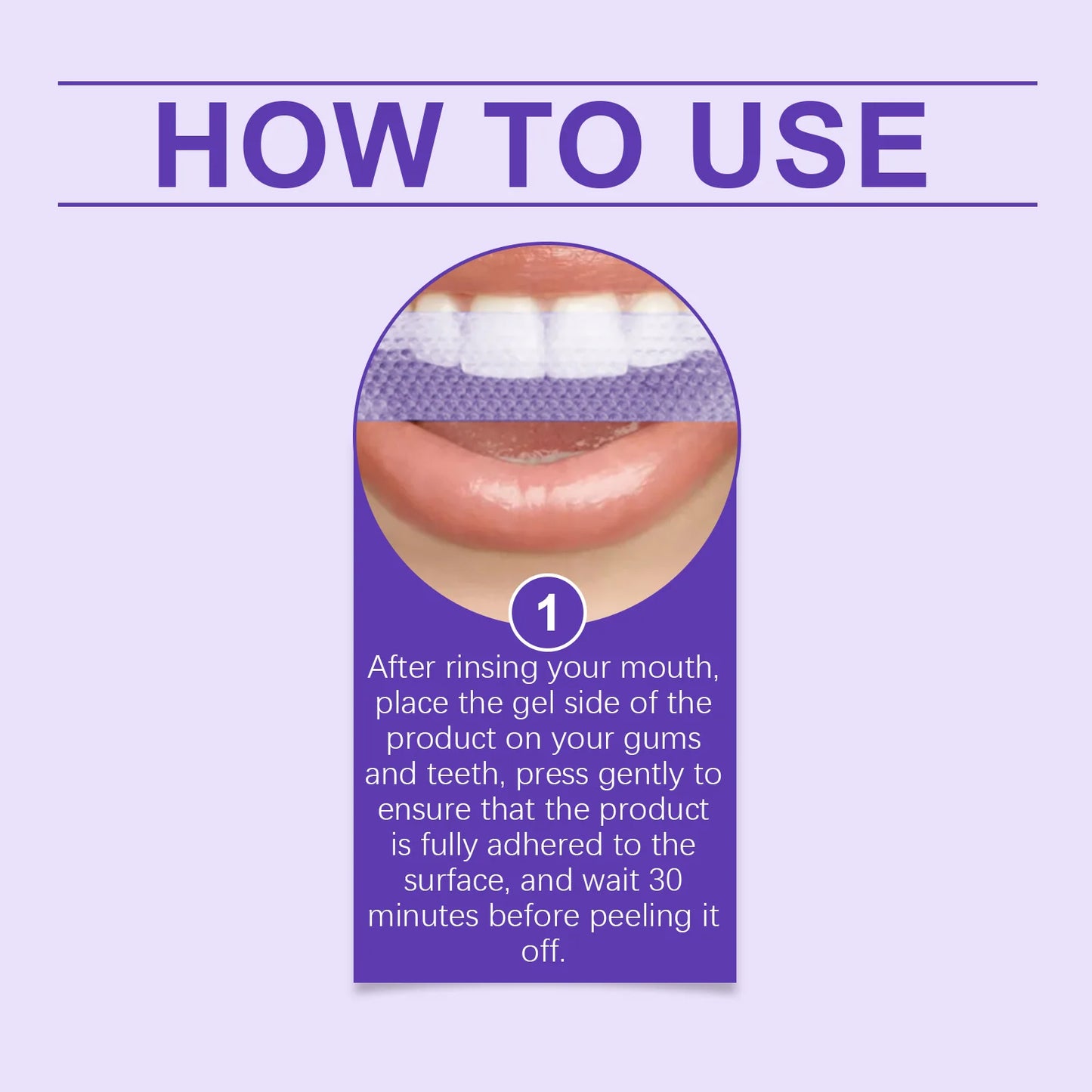 **Purple Teeth Whitening Strips – Stain Removal & Brightening Oral Care**